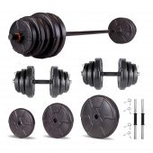 Ecgspor HERO Serisi 105 KG Dambıl Seti ve Halter Seti Ağırlık Fitness Seti - 1