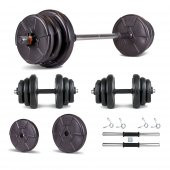 Ecgspor HERO Serisi 22 KG Multifonksiyonel HSeti ve Dambıl Seti Ağırlık Fitness Seti - 1