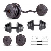 Ecgspor HERO Serisi 25 KG Z BAR Dambıl Seti ve Fitness Ağırlık Seti - 1