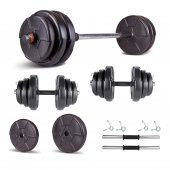 Ecgspor HERO Serisi 32 KG Multifonksiyonel HSeti ve Dambıl Seti Ağırlık Fitness Seti - 1