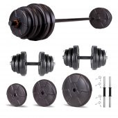 Ecgspor HERO Serisi 45 KG Dambıl Seti ve Halter Seti Ağırlık Fitness Seti - 1