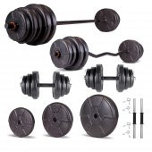 Ecgspor HERO Serisi 48 KG Z BAR Dambıl Seti ve Fitness Ağırlık Seti - 1