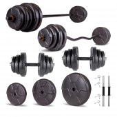Ecgspor HERO Serisi 88 KG Z BAR Dambıl Seti ve Fitness Ağırlık Seti - 1