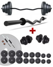 Ecgspor Z BAR Dambıl Seti ve Fitness Ağırlık Seti 105 KG - 1