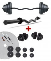 Ecgspor Z BAR Dambıl Seti ve Fitness Ağırlık Seti 45 KG - 1