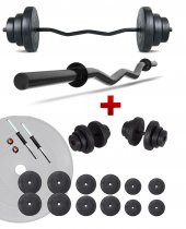 Ecgspor Z BAR Dambıl Seti ve Fitness Ağırlık Seti 75 KG - 1