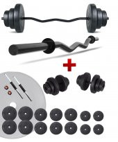 Ecgspor Z BAR Dambıl Seti ve Fitness Ağırlık Seti 85 KG - 1