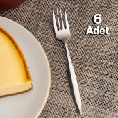 Porsima Paslanmaz Çelik 6 Parça Tatlı Çatal Takımı - 1