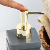 Porsima 3206 Seramik Sıvı Sabunluk - Tezgah Üstü Banyo Mutfak Lavabo Sabunluğu - 275 cc Antrasit - 2