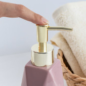 Porsima 3203 Seramik Sıvı Sabunluk - Tezgah Üstü Banyo Mutfak Lavabo Sabunluğu - 250 cc Pudra - 2