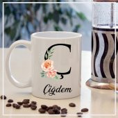 Ç Harfli Kupa Bardak Çiğdem İsimli Kişiye Özel Hediye - 1