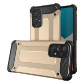 KNY Samsung Galaxy A23 4G Kılıf Çift Katmanlı Armour Case Gold - 1