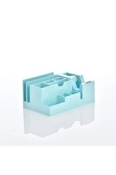 Ops Masa Seti Kalemlik Bant Makinalı Plastik Pastel Mavi Masa Üstü Organizer thumbnail 1