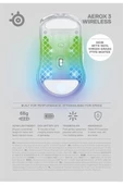 SteelSeries Aerox 3 Wireless Ghost Edition Kablosuz Gaming Mouse - 7