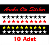 yıldız oto sticer 10 adet 5x5 cm - 1
