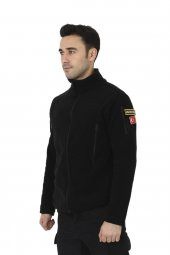 Erkek Siyah Taktik Polar Hırka - Outdoor Polis Poları - 1