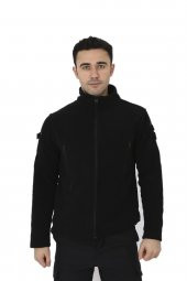 Erkek Siyah Taktik Polar Hırka - Outdoor Polis Poları - 2
