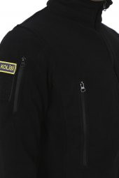 Erkek Siyah Taktik Polar Hırka - Outdoor Polis Poları - 3