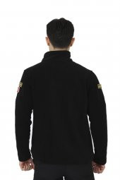 Erkek Siyah Taktik Polar Hırka - Outdoor Polis Poları - 4