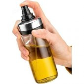 Cam Yağ Spreyi Yağ Püskürtücü Metal Sprey Yağlık Şişe 244 ML - 1