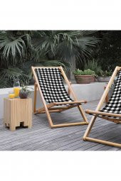 ADAWALL BLACK-WHITE KATLANABİLİR ŞEZLONG - 3
