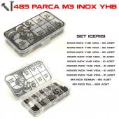 495 Parça M3 İnox YHB Vida Somun ve Pul Seti - 1