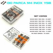 130 Parça M4 İnox YSB Vida Somun ve Pul Seti thumbnail 1