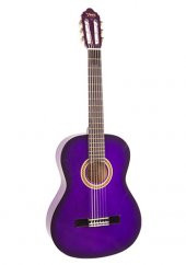 VALENCIA VC102TPPS KLASİK GİTAR SAP ÇELİKLİ 1/2 MOR SUNBURST - 1