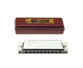 EAST TOP T10 Paslanmaz Çelik Gövde / 10 Delikli / Gümüş-Altın Renk Harmonica - 1