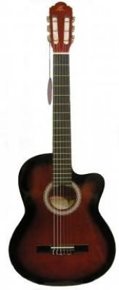 Barcelona LC 3900 CRDS Cutaway Kırmızı Sunburst Klasik Gitar - 1