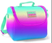 Coral High Pembe - Yeşil - Mavi Kız Çocuk Çekçek Çanta Seti - Işıklı Tekerlekler - 3