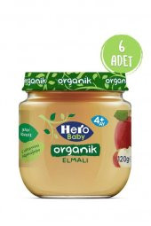 Hero Baby Organik Elmalı Kavanoz Maması 120 gr x 6 - 1