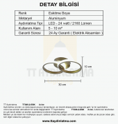 TT Aydınlatma TT305-2-ESK  Eskitme Boyalı 2 li Led Avize - 3