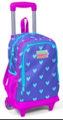 Coral High Pembe Kalp Kız Çocuk Çekçek Çanta Seti - Işıklı Tekerlekler thumbnail 2