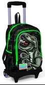 Coral High Yeşil Dinazor Erkek Çocuk Çekçek Çanta Seti - Işıklı Tekerlekler thumbnail 2