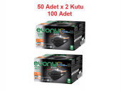 Evony SİYAH 3 Katlı Filtreli Burun Telli Cerrahi Maske 100 Adet - 1