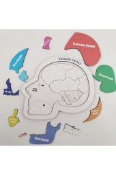 Moon Beavers Kafanın Yapısı Eğitici Öğretici Geliştirici Ahşap Sağlıklı Oyuncak 20x20 Cm - 3