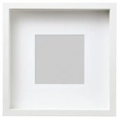 Beyaz Renk Çerçeve MeridyenDukkan Ev Dekorasyon 25x25 cm 1 Adet ,Camsız,Beyaz Kare - 1