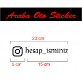 Instagram Kullanıcı Adı stıcker 20cm - 1