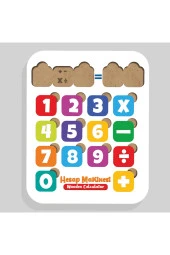 Moon Beavers Ahşap Hesap Makinesi Eğitici Öğretici Geliştirici Sağlıklı Oyuncak 16x20 Cm - 1
