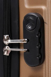 2'li Valiz Seti Elatae Valiz Büyük Boy ve Makyaj Gold 2'li Set thumbnail 7