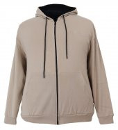 Erkek Büyük Beden Battal Boy Kapşonlu Sweat SİYAH - 1