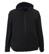 Erkek Büyük Beden Battal Boy Kapşonlu Sweat SİYAH - 2