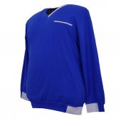 Erkek Büyük Beden Battal Boy V Yaka Likralı Mevsimlik Sweat Sax Mavi - 5