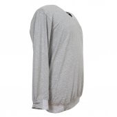 Erkek Büyük Beden Battal Boy V Yaka Likralı Mevsimlik Sweat Sax Mavi - 6