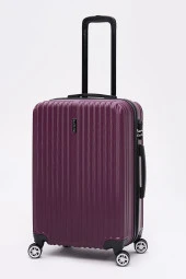 3'lü Valiz Seti Elatae Valiz Orta - Kabin Boy ve Makyaj Mor 1020 thumbnail 2