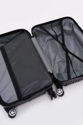 3'lü Valiz Seti Elatae Valiz Büyük - Kabin Boy ve Makyaj Siyah 1020 thumbnail 7