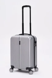 3'lü Valiz Seti Elatae Valiz Büyük - Kabin Boy ve Makyaj Gri 1020 thumbnail 3