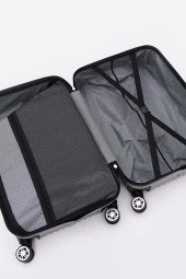 3'lü Valiz Seti Elatae Valiz Büyük - Kabin Boy ve Makyaj Gri 1020 thumbnail 7