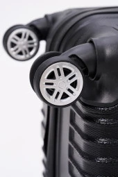 3'lü Valiz Seti Elatae Valiz Büyük - Orta Boy ve Makyaj Siyah 1020 thumbnail 6